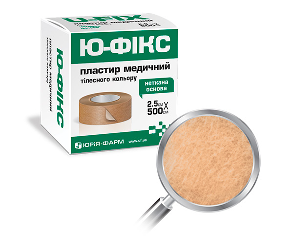 Пластир медичний Ю-ФІКС, на нетк.основі, тілесн.кольору ЮРІЯ-ФАРМ 2.5см х 500 см